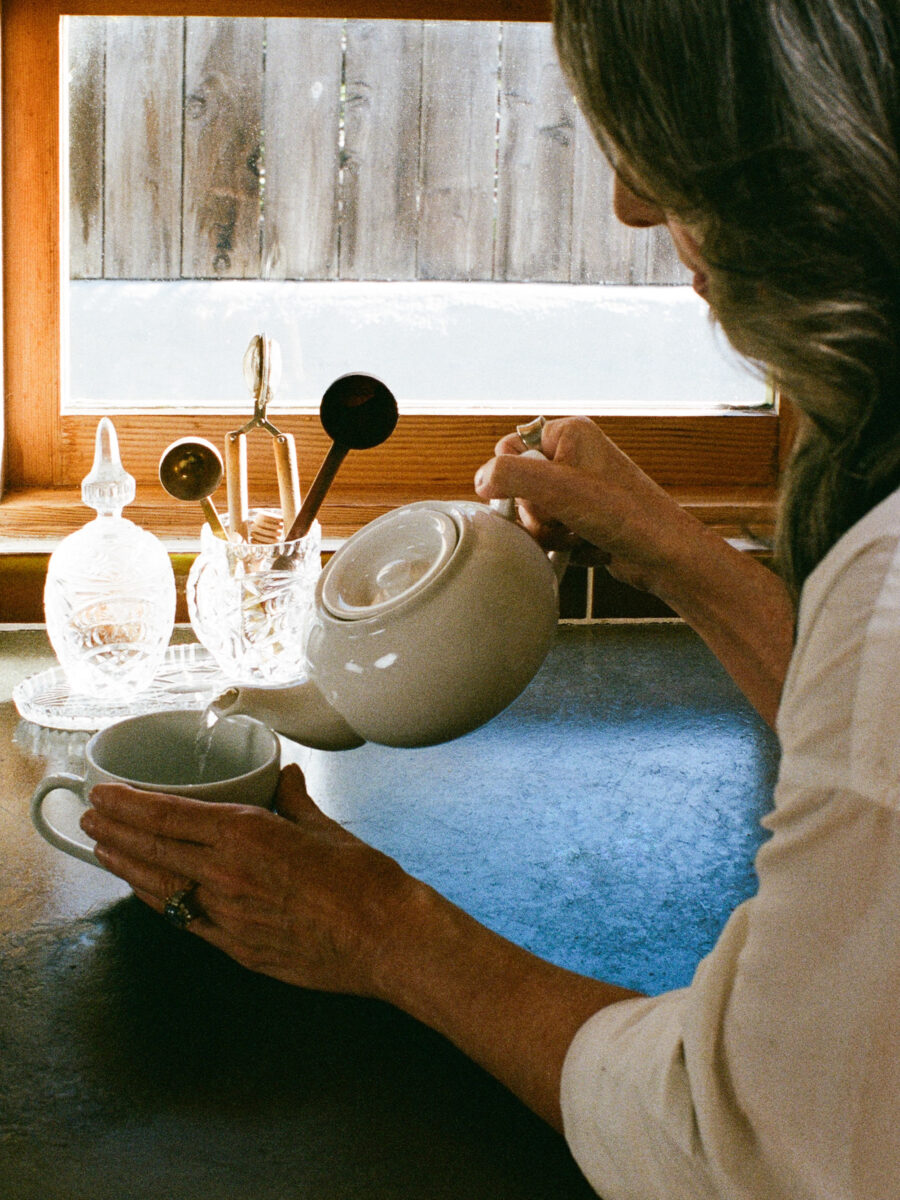 Pouring tea